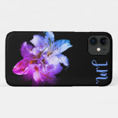 Weiße und Lila Lilien Fantasy Case-Mate iPhone Hülle (Rückseite (Horizontal))