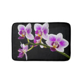 Weiße und lila Orchidee Badematte (Vorderseite)
