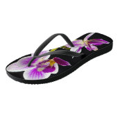 Weiße und lila Orchidee Badesandalen (Schrägansicht)