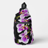 Weiße und lila Orchidee Crossbody Bag (Vorderseite)