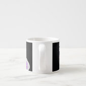 Weiße und lila Orchidee Espressotasse (Rückseite)