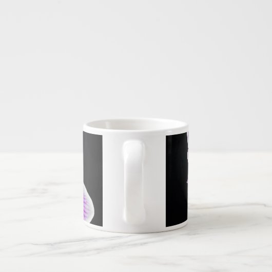 Weiße und lila Orchidee Espressotasse (Rückseite)