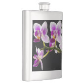 Weiße und lila Orchidee Flachmann (Rechts)