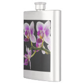 Weiße und lila Orchidee Flachmann (Links)