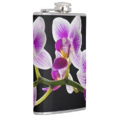 Weiße und lila Orchidee Flachmann (Rechts)