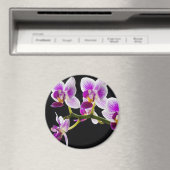 Weiße und lila Orchidee Magnet (In Situ (Geschirrspüler))