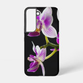 Weiße und lila Orchidee Samsung Galaxy Hülle (Rückseite)