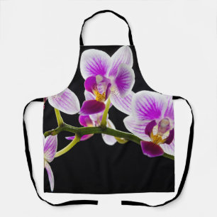Weiße und lila Orchidee Schürze