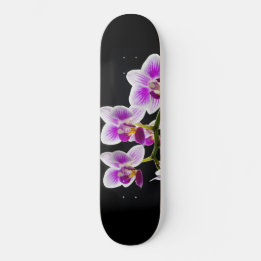 Weiße und lila Orchidee Skateboard