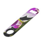 Weiße und lila Orchidee Speed Flaschenöffner (Rückseite Schrägansicht)