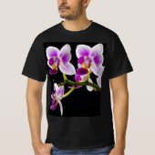 Weiße und lila Orchidee T-Shirt (Vorderseite)
