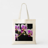 Weiße und lila Orchidee Tragetasche (Rückseite)