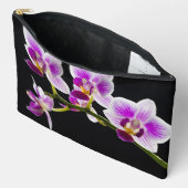 Weiße und lila Orchidee Zubehörtasche (Offen)