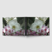 Weiße und Lila Orchideen Gästebuch (Voll)