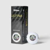 Weiße und Lila Orchideen Golfball (Verpackungen)