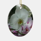 Weiße und Lila Orchideen Keramikornament (Rechts)