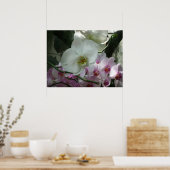 Weiße und Lila Orchideen Poster (Küche)