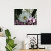 Weiße und Lila Orchideen Poster (Heimbüro)
