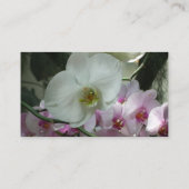 Weiße und Lila Orchideen Visitenkarte (Rückseite)
