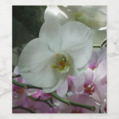 Weiße und Lila Orchideen Weinetikett (Einzelnes Label)