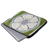 Weiße und lila Panik-Notebookhülle Laptopschutzhülle (Vorne Knopf)