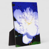 Weiße und lila Peonie Fotoplatte (Seite)