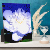 Weiße und lila Peonie Fotoplatte (Seite)