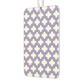 Weiße und Lila Trellis, Gitter, Quatrefolie Autolufterfrischer (Links)