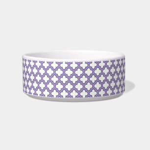 Weiße und Lila Trellis, Gitter, Quatrefolie Napf