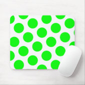 Weiße und Limette Punkte Mousepad (Mit Mouse)