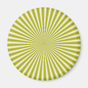 Weiße und Limone Funky Strip Abstrakte Kunst Magnet