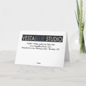 Weiße und Limone Tigerlily Grußkarte Karte (Rückseite)