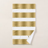 Weiße und luxuriöse Streifen Badhandtuch Set (Handtuch)