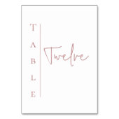 Weiße und Mauve Wedding Tischnummer (Vorderseite)