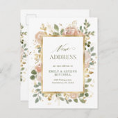 Weiße und neutrale Blüte | Ankündigung Postkarte (Vorne/Hinten)