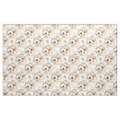 Weiße und orange Anemonenblüten. Stoff (Yard (91,4 cm))