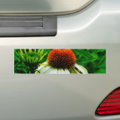 Weiße und orange KoneBlumen Autoaufkleber (Auf Auto)