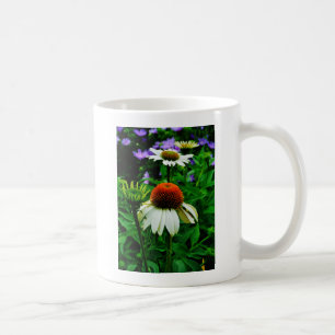 Weiße und orange KoneBlumen Kaffeetasse