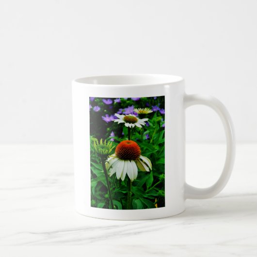 Weiße und orange KoneBlumen Kaffeetasse (Rechts)