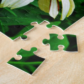 Weiße und orange KoneBlumen Puzzle (Seite)