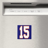 WEISSE UND ORANGE NUMMER 15 MAGNET (In Situ (Geschirrspüler))