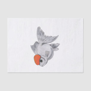 Weiße und orange Oranda Seidenpapier