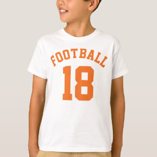 Weiße und orangefarbene Kinder Sports Jersey De T-Shirt