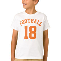 Weiße und orangefarbene Kinder | Sports Jersey Des