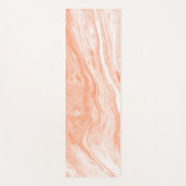 Weiße und orangefarbene Marmorstruktur Yogamatte (Vorderseite)
