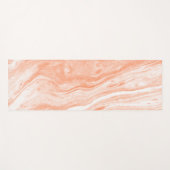 Weiße und orangefarbene Marmorstruktur Yogamatte (Vorderseite (Horizontal))