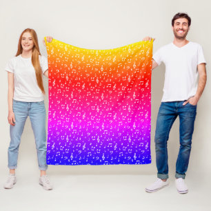 weiße und Regenbogen-Musical Fleecedecke