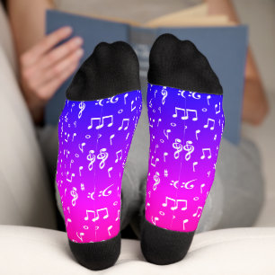 weiße und Regenbogen-Musical Socken