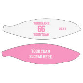 Weiße und rosa Basketball mit Name, Nummer, Team (Panele)