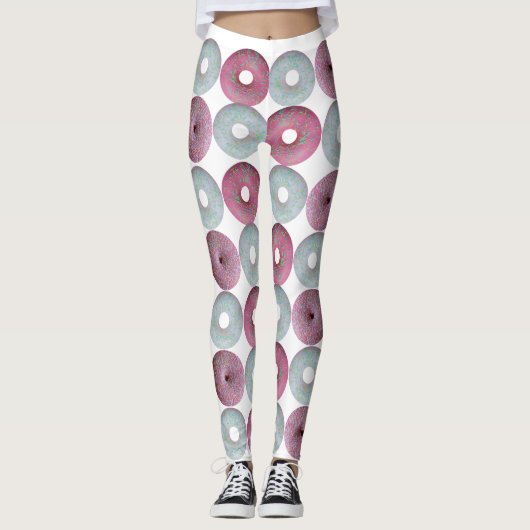 Weiße und rosa Eistümpfe Leggings (Vorderseite)